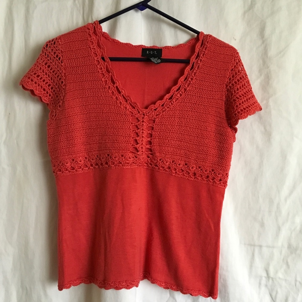 R.Q.T Knit Acrylic Sweater Top